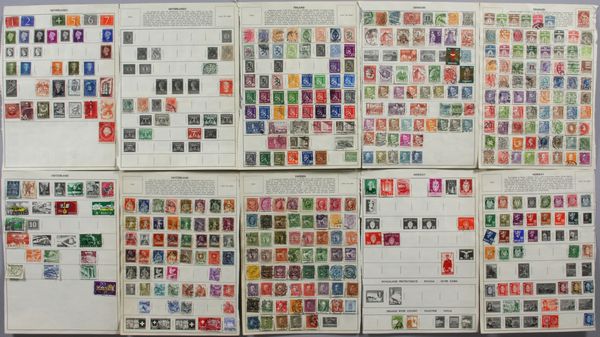 Appraisal: Group of foreign stamps to include Denmark one full page