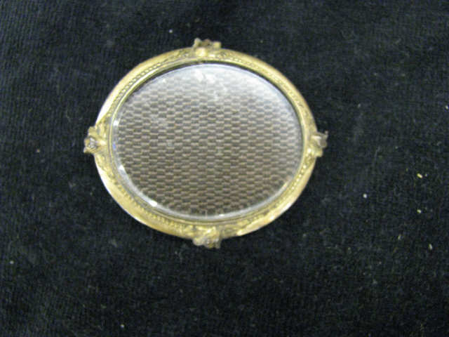 Appraisal: Victorian Woven Hair Brooch superb workmanship in gold filled or