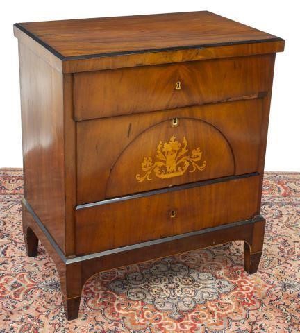 Appraisal: Danish mahogany chest of drawers th c rectangular case fitted