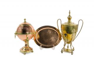 Appraisal: TWO BRASS SAMOVARS TWO BRASS SAMOVARS Late th and th