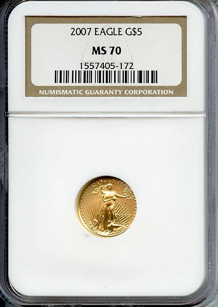 Appraisal: Eagle G MS NGC Virtually as struck