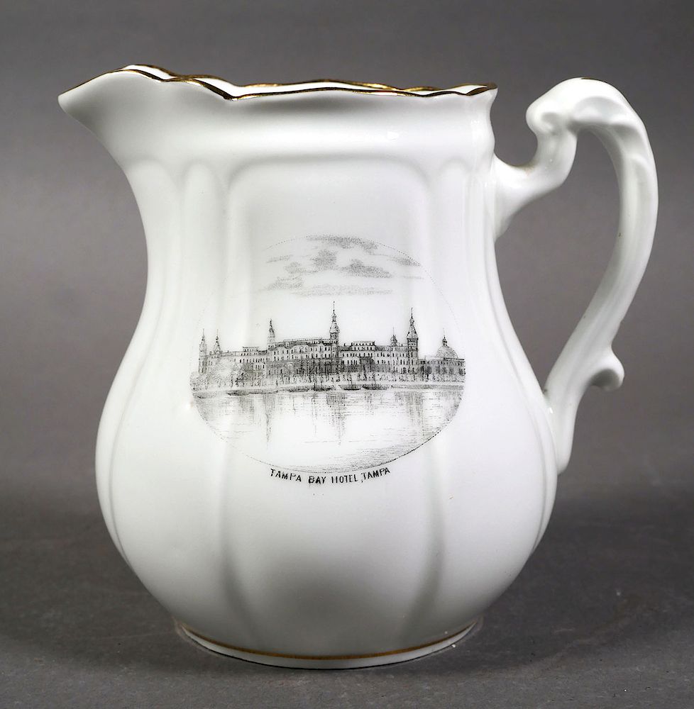 Appraisal: TAMPA BAY HOTEL Porcelain Milk Pitcher Ceramic jug with two