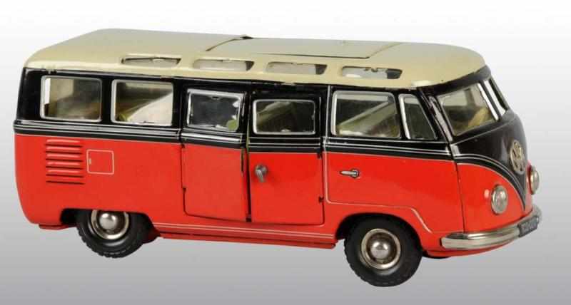 Appraisal: Tin Tippco Volkswagen Bus Friction Toy Description German Circa Working