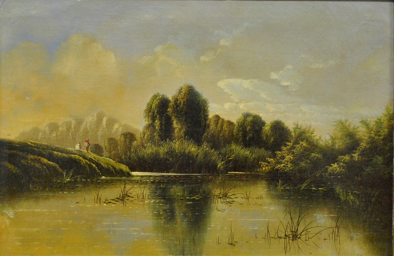 Appraisal: - Boddington Henry John England - Oil on canvas painting