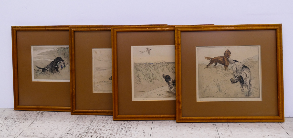 Appraisal: Set pc G Vernon Stokes S N Hunting Dog Aquatint