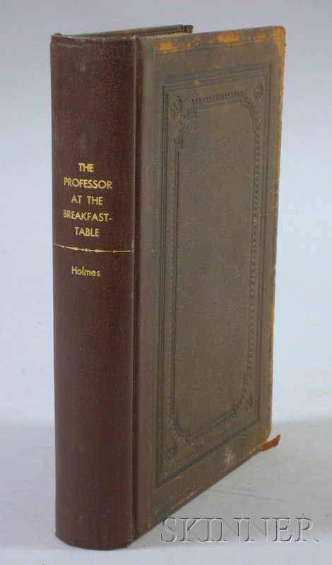 Appraisal: Holmes Oliver Wendell - The Professor at the Breakfast-table with