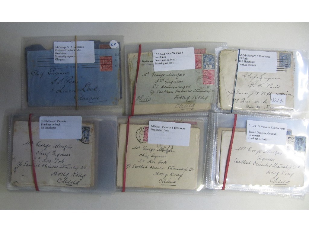 Appraisal: Bundle of mainly Victorian stamped envelopes