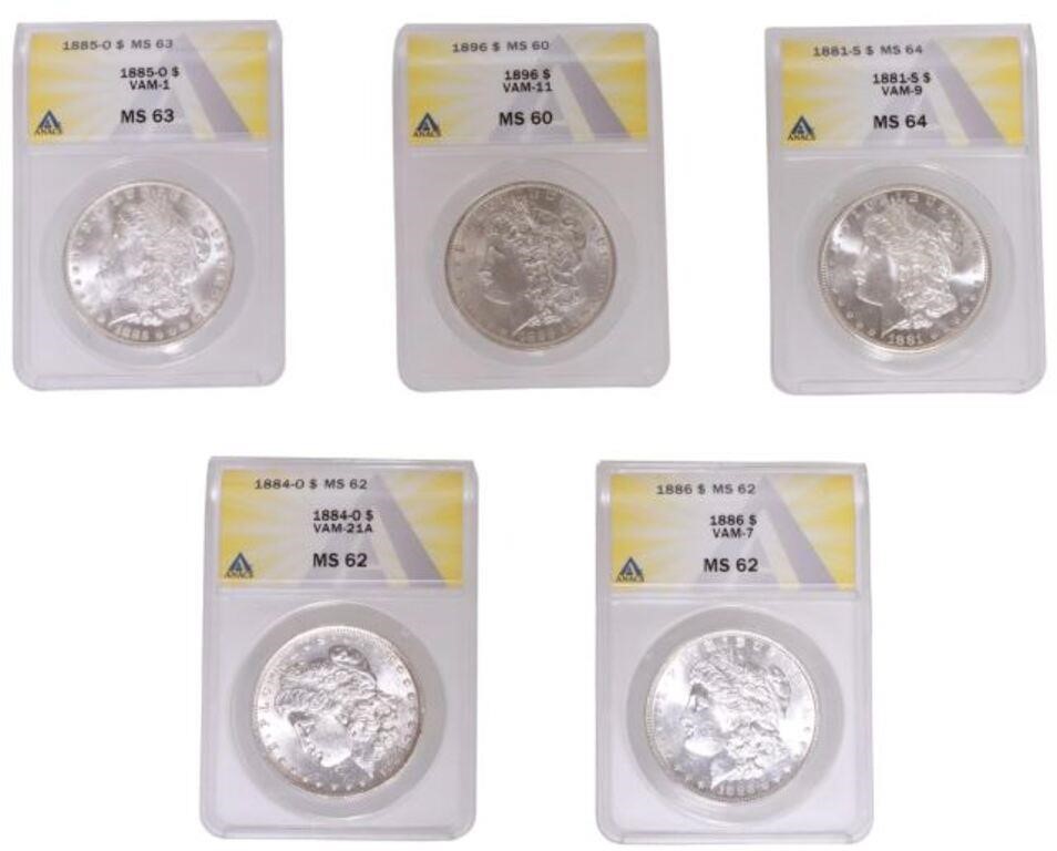 Appraisal: lot of U S Morgan Silver Dollars in sealed NGC