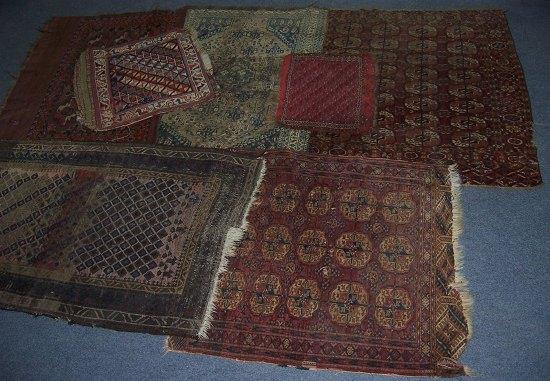 Appraisal: Four Eastern rugs various a Bokhara tent bag and two