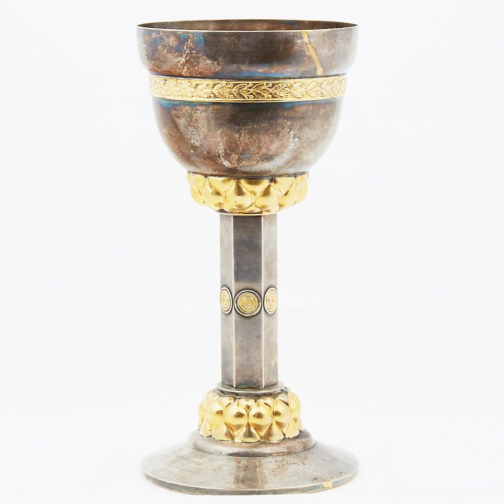 Appraisal: German Arts and Crafts WMF Chalice Trophy German Arts and