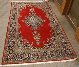 Appraisal: Persian Kashan carpet Persian Kashan carpet ' x '