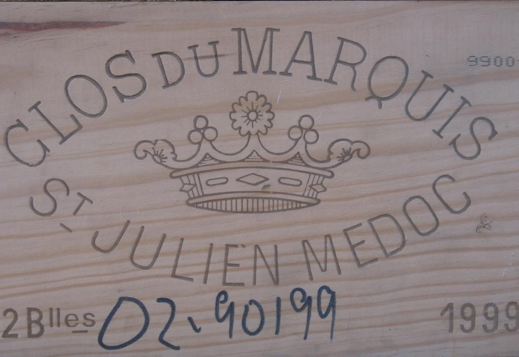 Appraisal: A CASE OF CLOS DU MARQUIS ST JULIEN MEDOC -