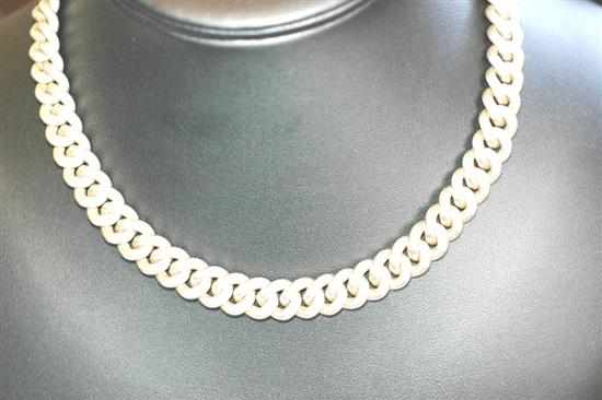 Appraisal: A CURBLINK NECKLACE TO A BOLT RING CLASP IN STERLING