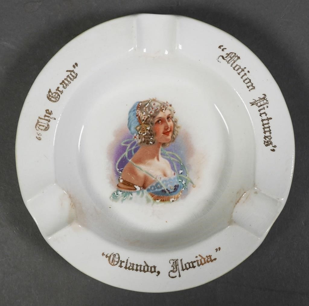 Appraisal: Ashtray from Grand Theater in Orlando which opened in Silent