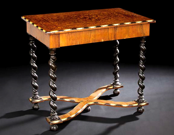 Appraisal: Dutch Rosewood and Ebonized Center Table mid- th century the