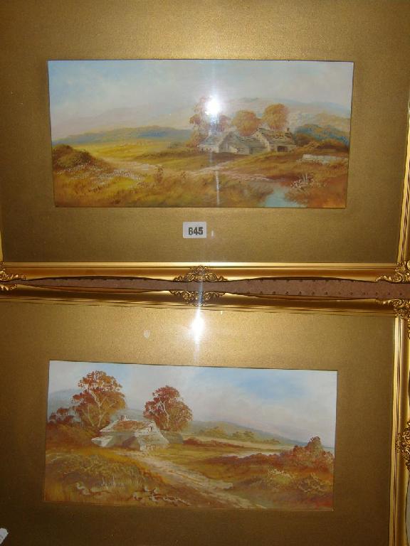 Appraisal: A pair of early th century gouache studies of country