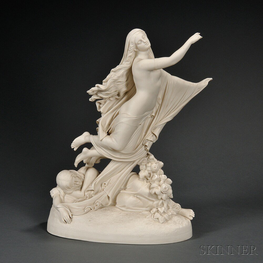 Appraisal: Copeland Parian Allegorical Depiction of The Sleep of Sorrow and