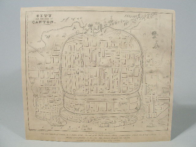 Appraisal: Map of Canton China City and Suburbs of Canton London