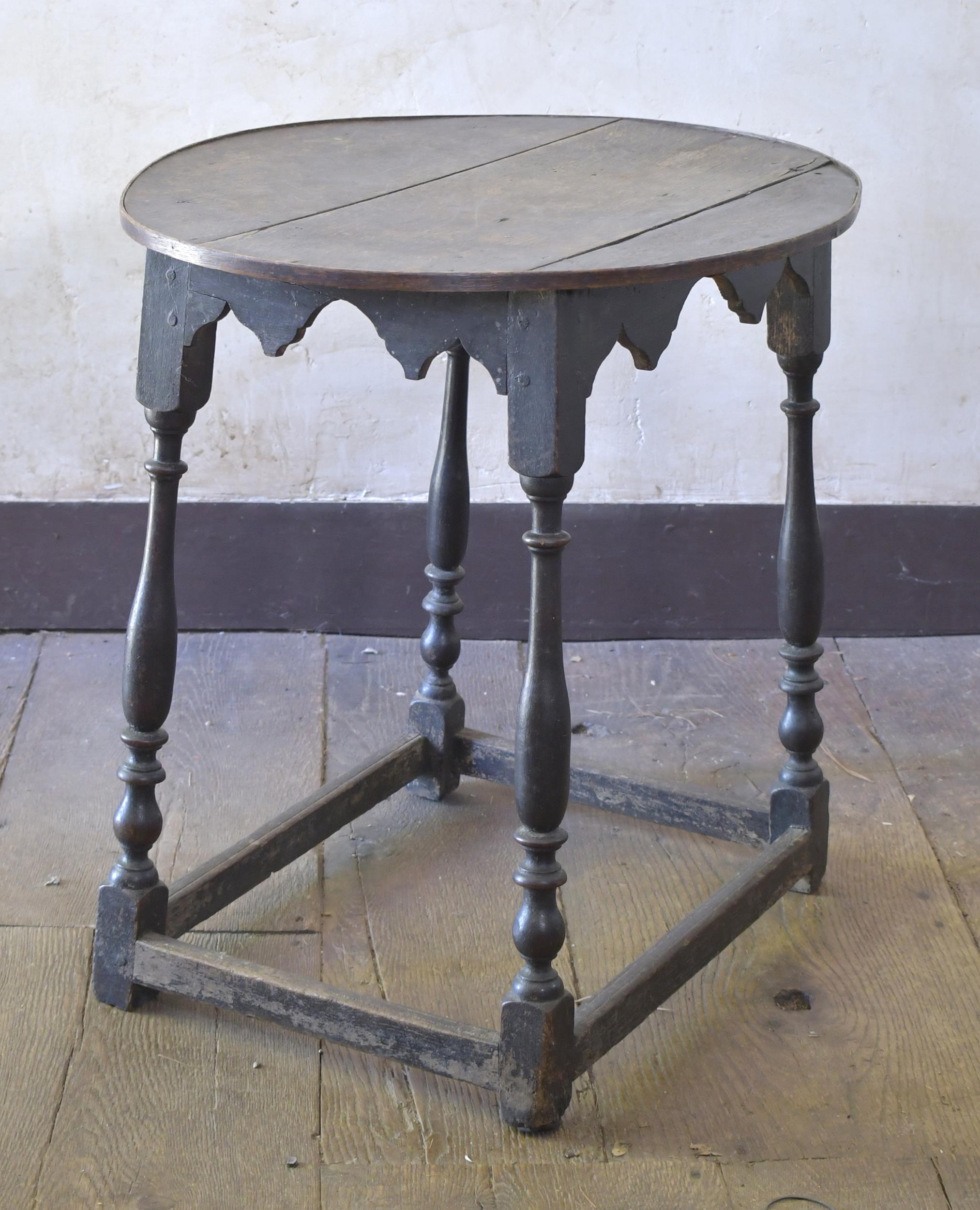 Appraisal: EARLY TH C STRETCHER BASE TAVERN TABLE Ca - English