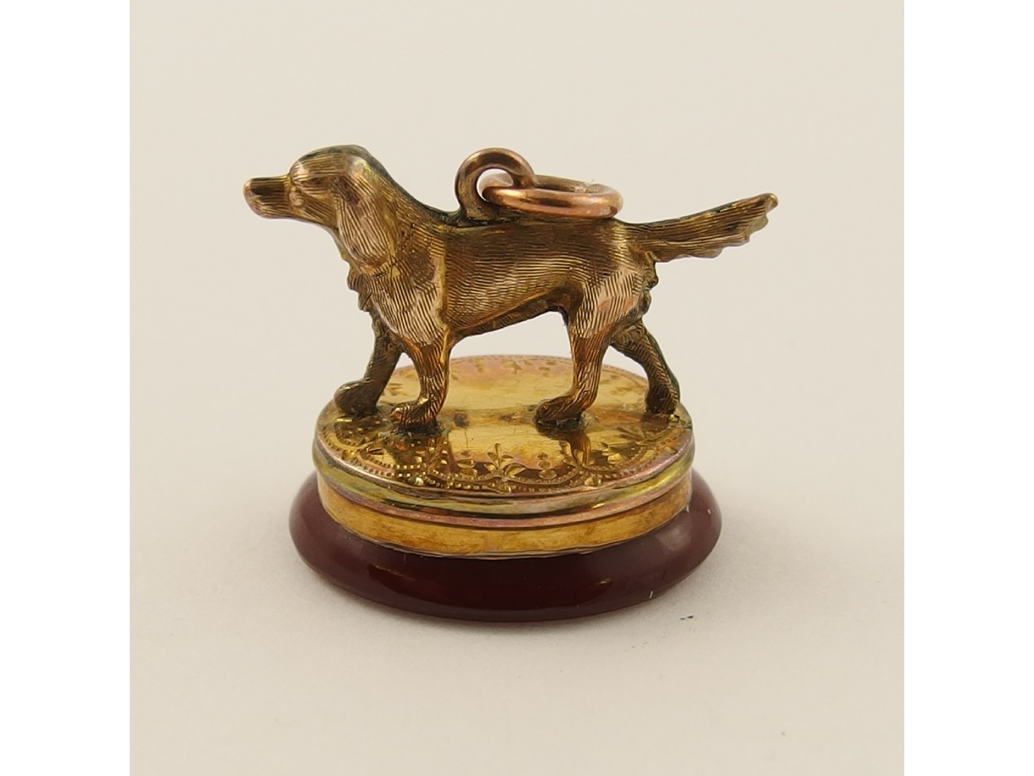 Appraisal: A ct fob seal in the shape of a dog