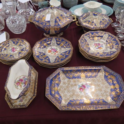 Appraisal: pcs Fine Rosenthal China servers plates elaborate gold encrusted handpainted