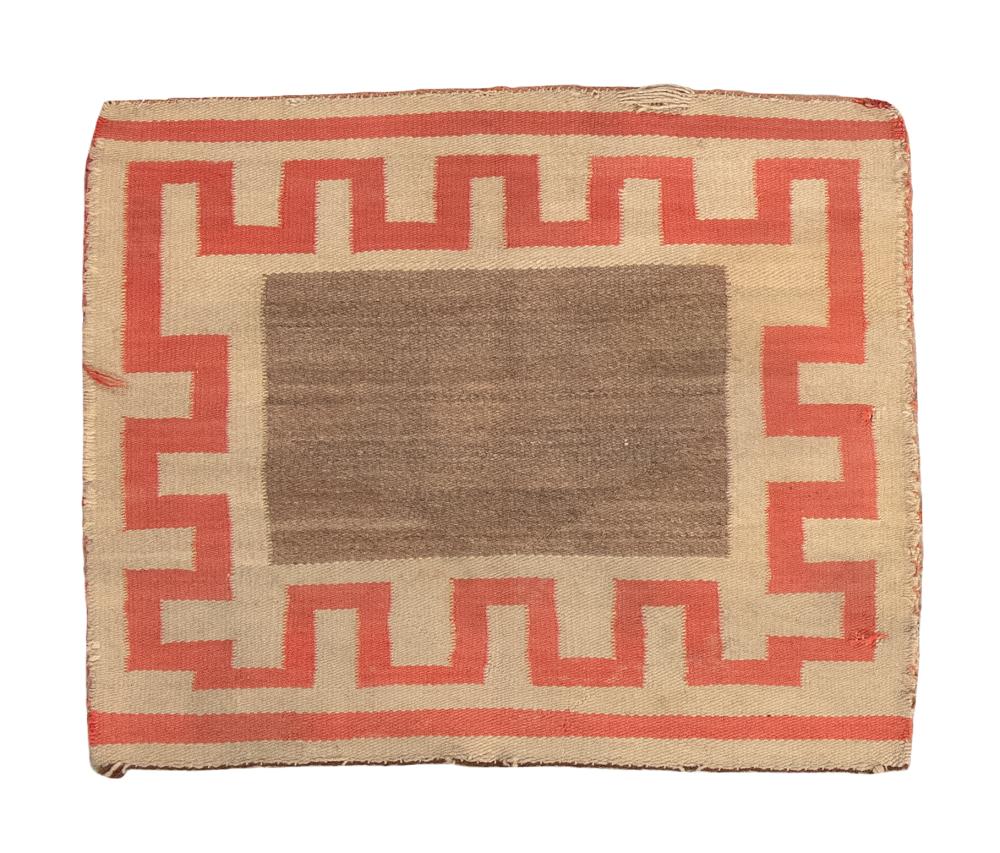 Appraisal: SMALL NAVAJO WEAVING POSSIBLY A SADDLE BLANKET EARLY TH CENTURY