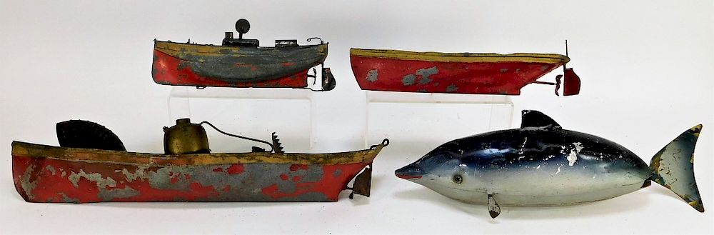 Appraisal: Antique German American Boat Water Toys United States Germany Early