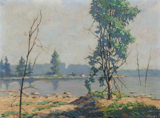 Appraisal: M J American th century HAZY DAY ON THE LAKE