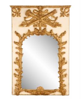 Appraisal: Venetian Polychrome and Carved Giltwood Mirror Continental second quarter th