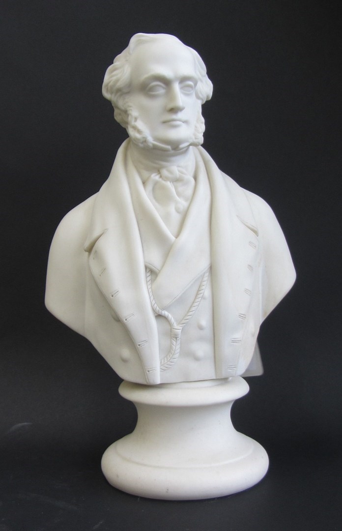 Appraisal: A Copeland parian bust of 'Lord George Bentinck' raised on