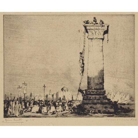 Appraisal: Bruno Croatto - FUNERAL OF ST SIMOIN STILITES Italian Etching