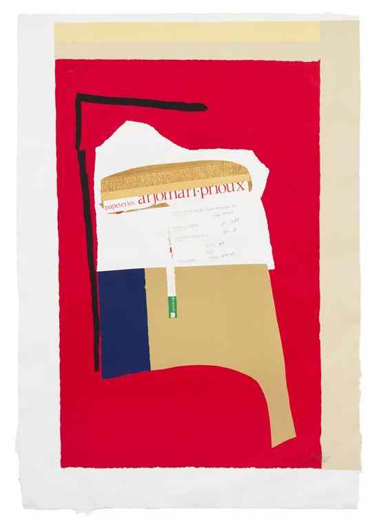 Appraisal: Robert Motherwell American - America-La France Variations I color lithograph