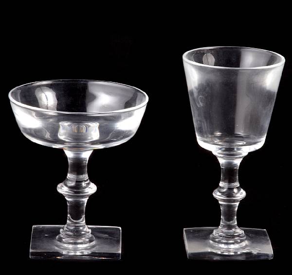 Appraisal: A collection of Steuben glass stemware comprising twelve champagnes height