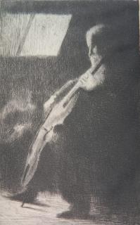 Appraisal: Marco Zim etching Marco Zim American - - ''Symphony''- etching