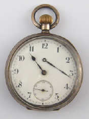 Appraisal: A silver cased Omega pocket watch London import hallmarks for