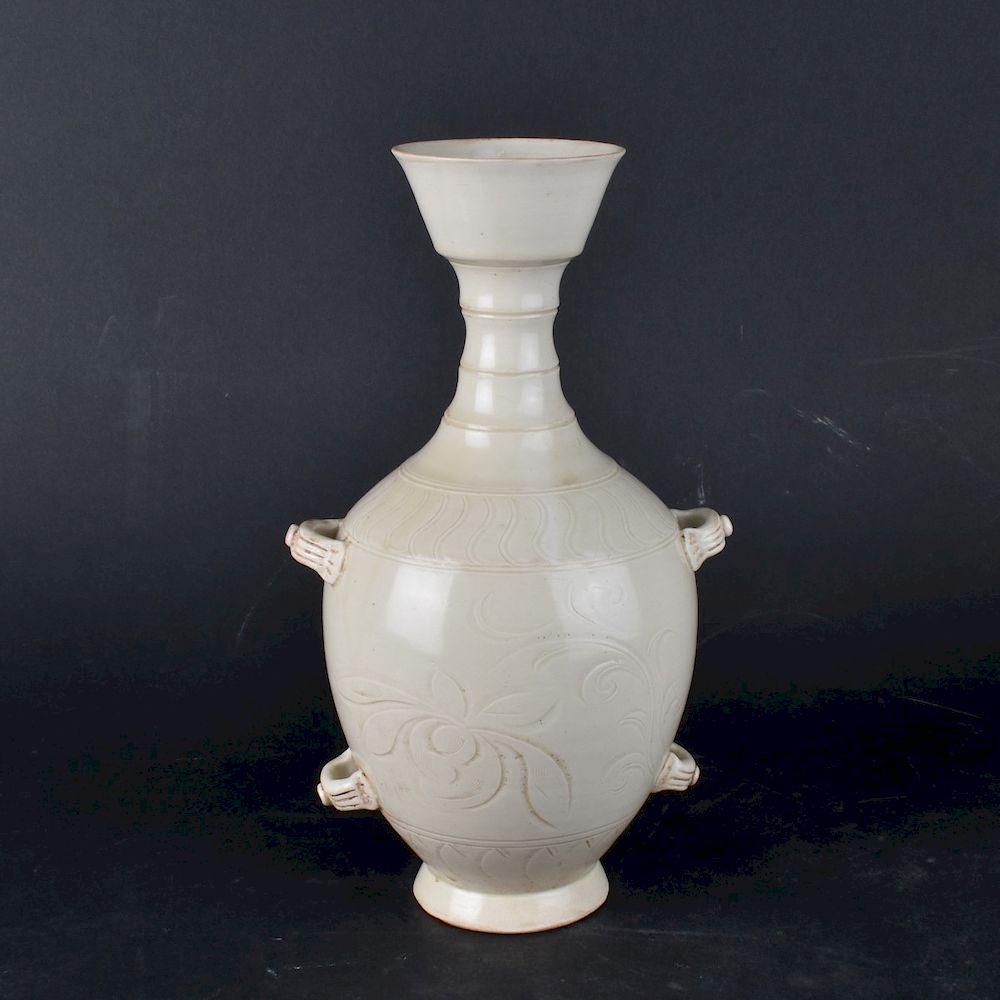 Appraisal: Chinese Ding Ware Vase Chinese Song Dynasty Style Ding Ware