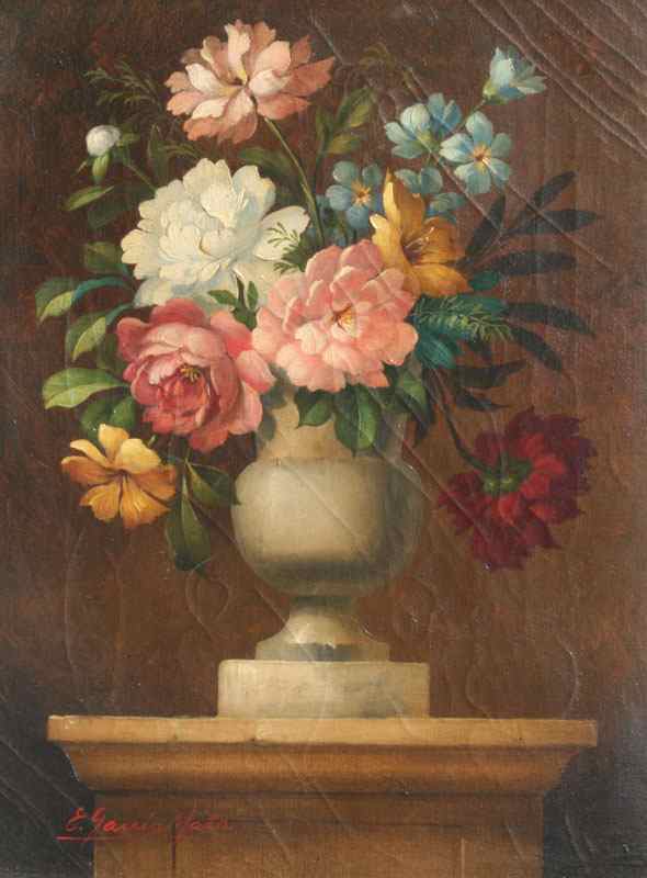 Appraisal: MATA Emilio Garcia Cuban - Still Life of Flowers in