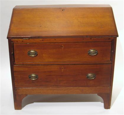 Appraisal: Walnut slant front desklate th century