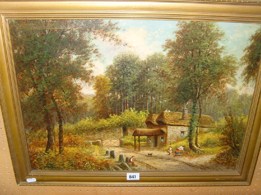 Appraisal: An early th century oil painting on canvas board of