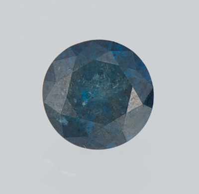 Appraisal: An Unmounted Irradiated Blue Diamond Weighing ct Round brilliant cut