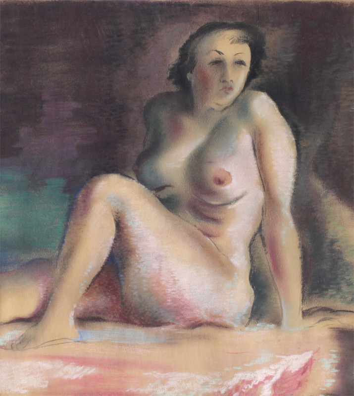 Appraisal: HORTER Earl ''Bill'' Earle American - Seated Female Nude Pastel