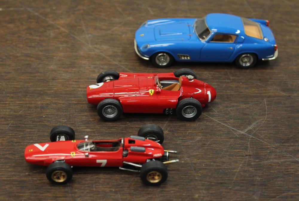 Appraisal: THREE SCALE MODEL CARS BBR Ferrari TDF n blue with