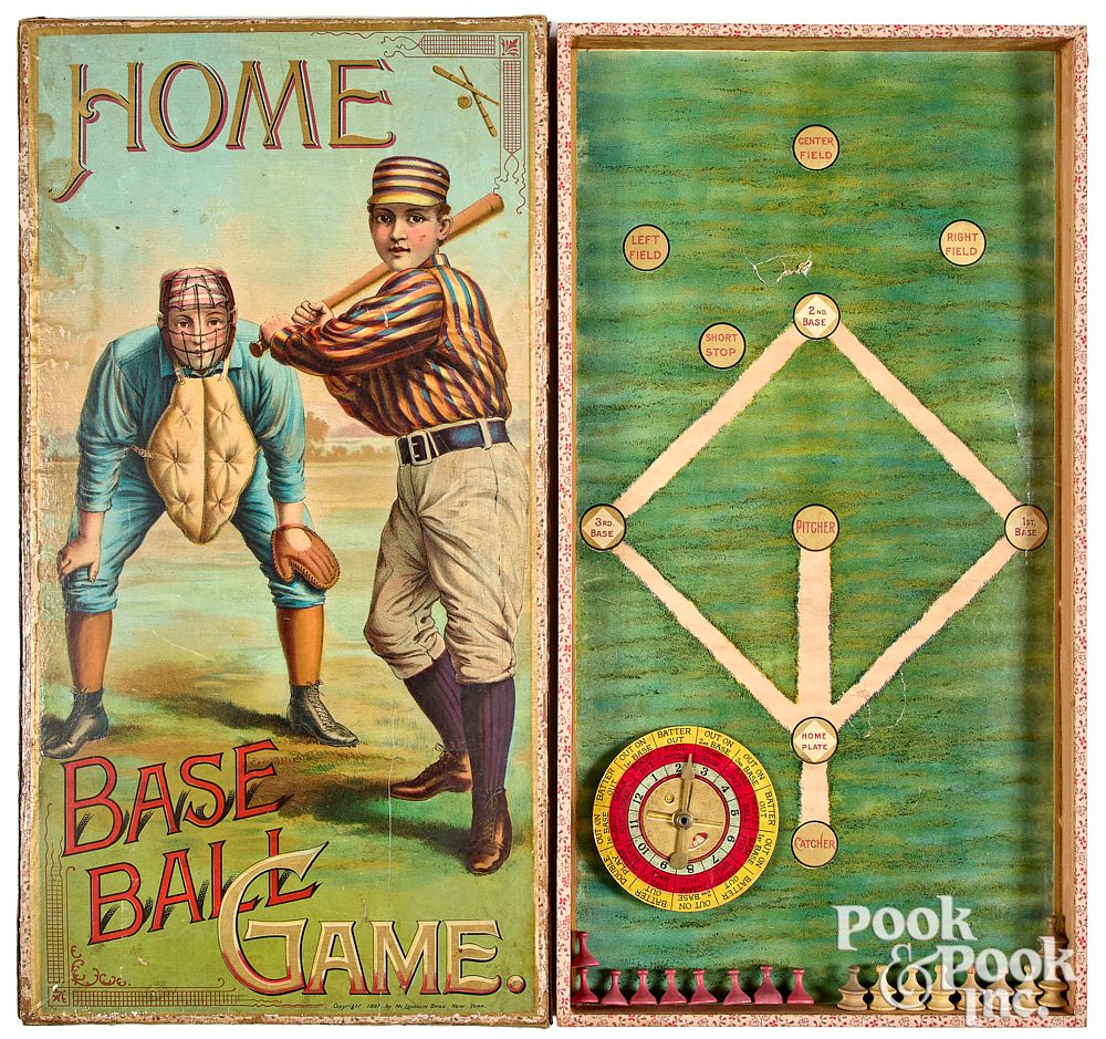 Appraisal: McLoughlin Bros Home Baseball Game ca McLoughlin Bros Home Base