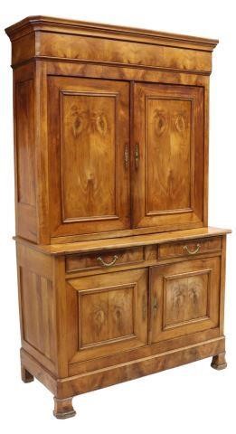 Appraisal: French Louis Philippe period fruitwood stepback cabinet mid th c