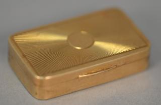 Appraisal: K gold rectangular box grams K gold rectangular box grams