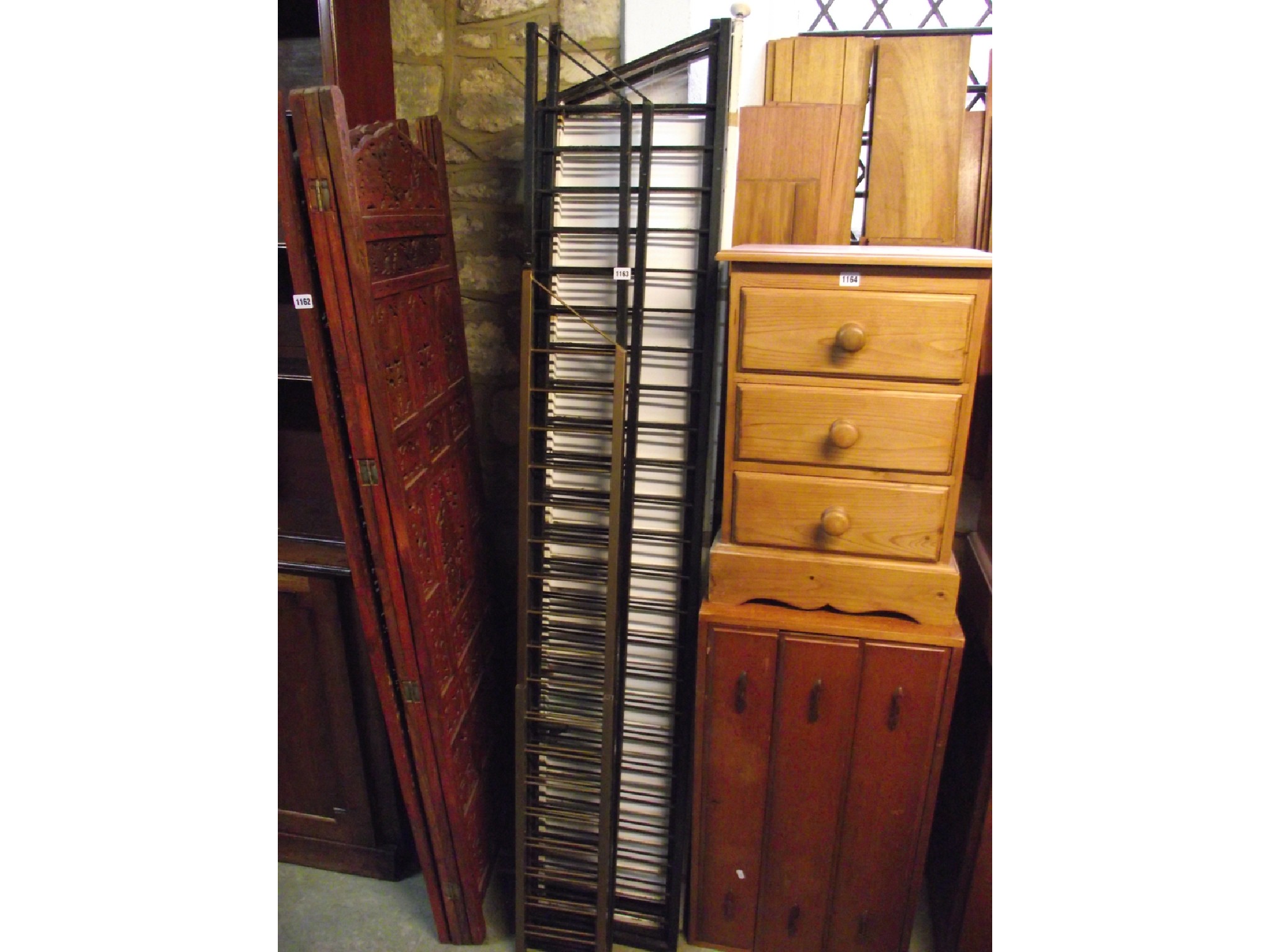 Appraisal: A mid th century Ladderax wall unit dismantled but comprises