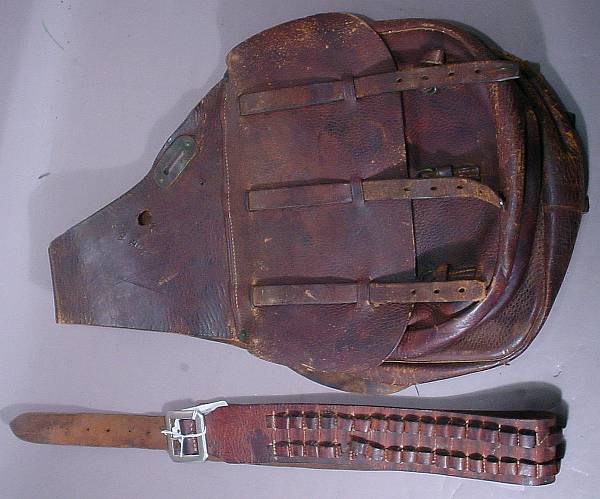 Appraisal: A pair of U S Army saddlebags and a leather