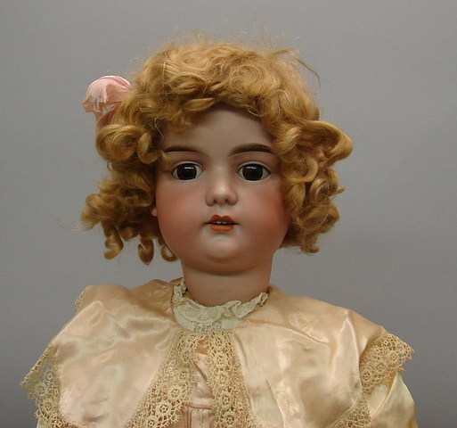 Appraisal: A M Brown sleep eyes open mouth replaced mohair wig