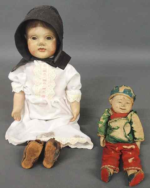 Appraisal: Victorian composition head doll h late th c and a