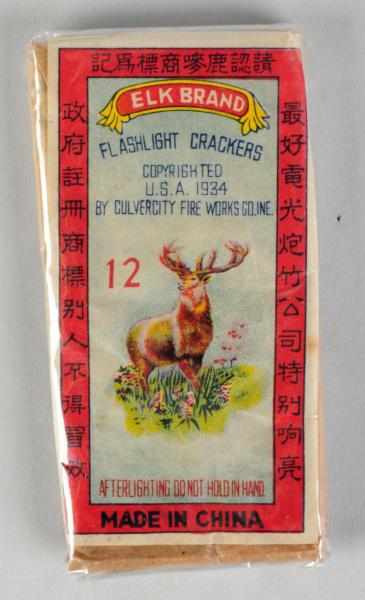 Appraisal: Elk -Pack Logo Firecrackers Class Condition Excellent Size - x